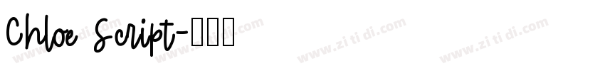 Chloe Script字体转换